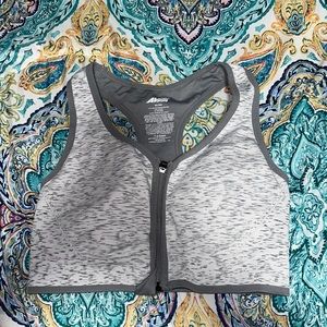 Gray and white zip up bra size XL brand Avia